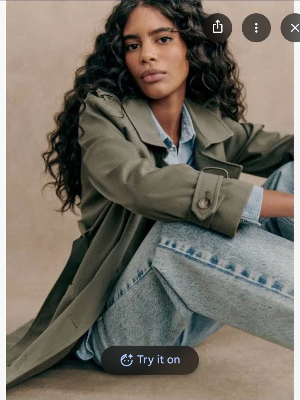 Sezane Scott Trench Coat - Picture 3 of 6